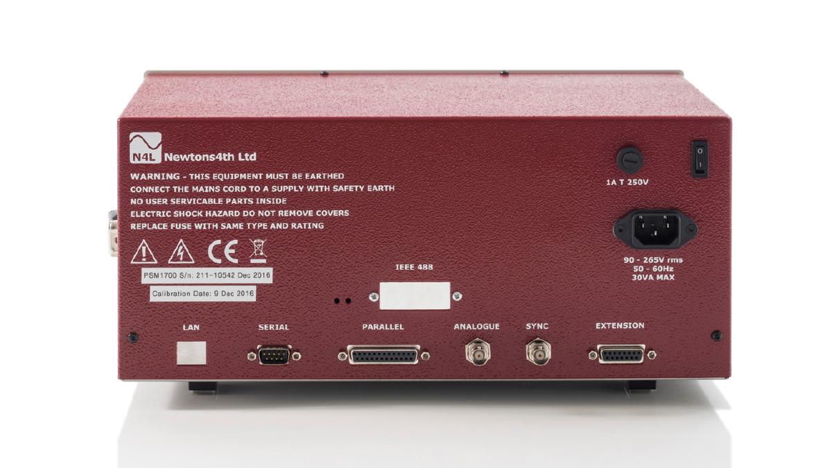 PSM1700 Frequency Response Ananlyzer Rear Connections