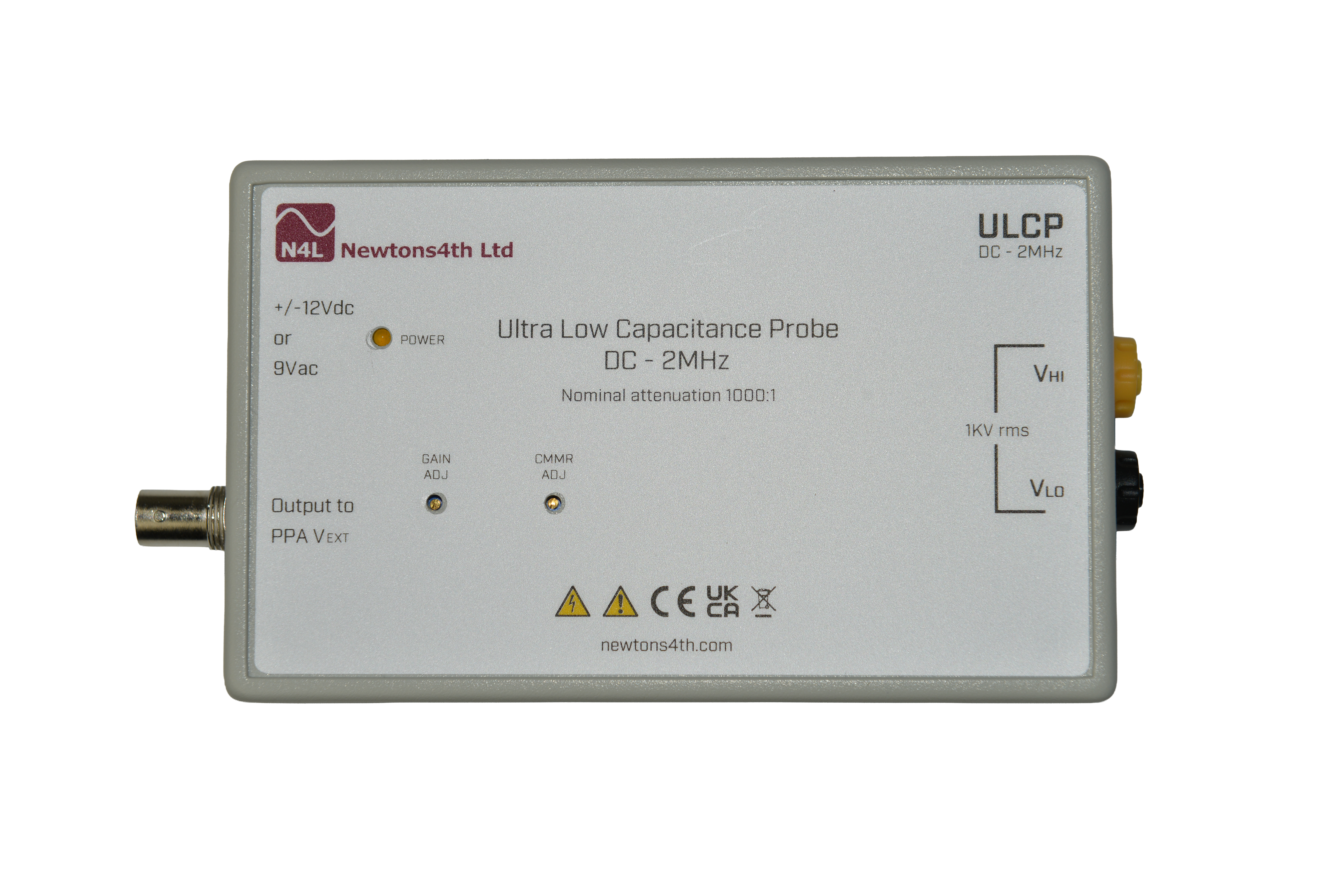 Ultra Low Capacitance Probe featuring an a capacitance to ground of 1pF and outputs a different signal.